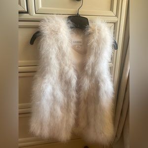 Club Monaco Marabou Feather Vest